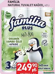 FAMİLİA NATURAL TUVALET KAĞIDI 40'LI indirimli fiyat FAMİLİA NATURAL TUVALET KAĞIDI 40'LI fiyat ve kampanya bilgisi